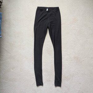New American Apparel Long Underwear Thermal Pants Black Women's Large Leggings
